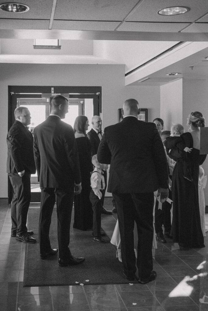 Smith Chapel wedding Erie after the ceremony